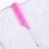 Pente Simples Multicolorido com Contas Ponta Afiada Ferramenta de Cabeleireiro Pente para Pegar Cabelo Pente para Cortar Cabelo Plástico 25cm Pente com Ponta Afiada