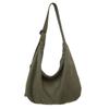 Bolso Dumpling de Lona 2025 Nuevo Ins Bolso de Hombro Mujer Estilo Perezoso Casual Bolso Cruzado Mochila Pequeña Retro
