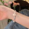 Pulsera de perlas retro francesa para mujer, de lujo ligero, elegante, de alta gama, diseño nicho, simple, versátil, pulsera de moda