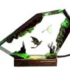 Lámpara Decorativa de Resina Transfronteriza Lámpara de Resina Pareja Dragón Negro y Dragón Blanco Lámpara de Resina Epoxi para el Hogar