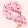 Forma de Bolo Triangular Festa de Aniversário Caixa de Presente Criativa em estoque Rosa Fofo Casamento Mesa de Doces Caixa de Doces