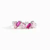Modelo de Comercio Exterior Transfronterizo Un recordatorio Anillo Irregular Colorido para Mujer, Anillo de Moda con Circonita Microincrustada