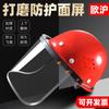 Mascarilla Protectora Resistente a Altas Temperaturas con Mascarilla Tipo Casco de Seguridad Soporte de Aluminio Pvc Visor Pulido Transparente Máscara de Soldadura