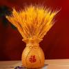 Buquê de Flores Secas Trigo Dourado, Bolsa de Dinheiro da Sorte, Decoração de Espigas de Trigo Dourado, Flor Artificial para Inauguração de Casa, Ornamento para Sala de Estar