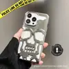 Funda Tipo Universal Color Puro para iPhone 14 Calavera de Halloween Carcasa para Teléfono Móvil Apple 13Promax Anticaída