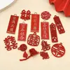 Mezcla 15 pintura roja festiva para bodas palabras felices bendición colgante DIY pulsera hecha a mano accesorios de joyería venta al por mayor