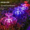 Luzes de Fibra Óptica de Água-Viva Solares para Decoração de Jardim, Luzes de Natal LED para Festas, Luzes de Paisagismo para Gramado, Coloridas à Prova d'Água