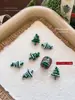Nuevas Decoraciones para Uñas con Árbol de Navidad de Color Degradado, Pedrería de Resina 3D en Relieve Famosa en Internet, Accesorios para Uñas DIY al por Mayor