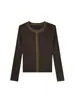 EVERTRUE 2026 Otoño/Invierno Suéter Cárdigan de Punto de Lana de Manga Larga Ajustado para Mujer 35450
