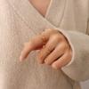 Europa y Estados Unidos nuevo diseño único anillo abierto liso personalidad Joker acero inoxidable chapado en oro de 18 quilates anillo de dedo joyería