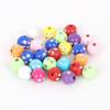 8mm acrílico contas redondas handmade diy acessórios pulseira brincos jóias de cabelo frisado contas soltas material 100/peça