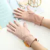 Guantes de Protección Solar sin Dedos para Mujer, Estilo Delgado para Conducir, Protección UV, Ciclismo para Mujer Antideslizantes de Medio Dedo Pantalla Táctil M402 Sensación de Hielo