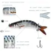 133mm/20.3g Logotipo Personalizável, Cor Realista, Pesca de Água Doce Simulada, Isca Artificial de 8 Seções, Isca de Peixe Multi-Seções