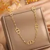 Colar de Aço Titânio Moda Luxo Leve Versátil Corrente Clavícula Nariz de Porco Transfronteiriço Europeu e Americano Retrô Não Desbota Colar Atacado