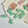 Pulsera Cadena para Teléfono en Forma de Corazón Material para Manualidades con Agujeros Rectos, Color Sólido Gelatina, Material de Alta Transparencia, Cuentas Sueltas Texturizadas