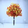 Decoração de Pátio Externo Bola de Flores Inserida no Chão Violeta Simulação Vaso de Flores Simulado Enfeites de Plantas Arranjo de Vegetação de Jardim
