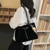 Bolso tote retro de ante para mujer, nueva moda 2026, bolso de nicho para el antebrazo para ir al trabajo, bolso de hombro versátil de gran capacidad