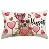 Fundas de Almohada Personalizadas para el Día de San Valentín Transfronterizas, Decoración de Atmósfera Festiva, Fundas de Cojín para Sofá del Hogar, Fundas de Cojín en Forma de Corazón para Dormitorio