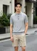 Suéter de Punto Retorcido con Forma de Diamante de Lana de Lujo Ligero para Hombre, Nuevo Estilo de Verano, Estilo Old Money, Gama Alta, Elegancia Madura, Camisa Polo para Mujer