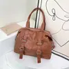 Bolso Retro Nuevo para Mujer 2026, Bolso de Hombro Cruzado de Gran Capacidad, Bolso Tote de Cuero Suave de Color Sólido, Bolso de Mano para Viajes Diarios