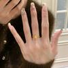 Novo Anel de Abóbora em Fio de Ouro com Zircônia Estilo Chinês Anel Feminino com Diamante Sentido de Alto Padrão Livro de Chapeuzinho Vermelho Anel Aberto Vivo