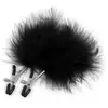 Pinzas para pezones de campana de plumas, juguetes eróticos, correas de bondage, accesorios para pezones, pinzas para pezones de entrenamiento SM, pinzas para labios, productos para adultos al por mayor
