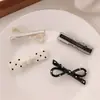 Nuevo Pasador de Pelo de Lunares Blancos y Negros de Nicho con Lazo Todo Fósforo Niña Dulce Flequillo Lateral Fragmentado Pieza de Cabello Tocado