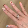Novo Anel Cruzado de Flor de Íris Estilo Chinês para Mulheres, Luxo Leve Nicho High-End Moda Elegante Versátil para o Dia a Dia Anel Aberto