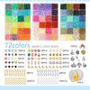 Cerámica blanda de 72 colores, 8640 piezas, cuentas sueltas, espaciadores, cuentas sueltas, línea elástica, bricolaje, hecho a mano, traje transfronterizo