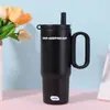 Nueva Taza Térmica de Acero Inoxidable 316 Gran Capacidad para Niñas Taza Fría para Coche Taza con Popote Asa Taza de Hielo Venta al por Mayor