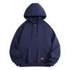 Sudadera de punto medio cepillada con cremallera y capucha para hombre, talla europea, importación europea, para primavera y otoño
