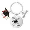 Europa y Estados Unidos llavero de acero inoxidable transfronterizo con letras regalos inspiradores de graduación para estudiantes y profesores clase de joyería