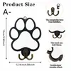 Colgador de llaves de madera con diseño de pata de gato simple, impresión 2D plana de alta definición, forma de pata de gato bicolor para colgar en la pared