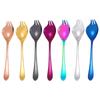Tenedor Cuchara para Ensalada Acero Inoxidable 304 Tenedor Cuchara Cuchara de una pieza Cuchara Creativa para Ensalada Tenedor Tenedor para Fruta Tenedor para Ensalada Tenedor Cuchara de doble uso