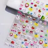 Nuevas Pegatinas para Uñas Estilo Ins con Relieve de Graffiti Florales Lindas DIY 3D Dibujos Animados Estilo Japonés