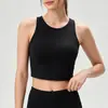 Chaleco deportivo de nailon 66 con copa fija, sujetador de fitness ajustado, ropa interior para yoga, top sin mangas para mujer, a prueba de impactos y anti-caída