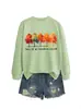 El otoño es mi color favorito sudadera versátil holgada para mujer comercio exterior transfronterizo Amazon al por mayor