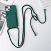 Nuevo Portatarjetas Integrado Cordón Cruzado de Silicona Adecuado para Funda de Teléfono iPhone 17 16 Pro Max Protector Suave 15