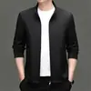 Nueva Chaqueta de Hombre para Primavera y Otoño, Chaqueta Casual de Negocios con Cuello Alto de Seda de Leche, Chaqueta Profesional Ejecutiva para Gerente, Abrigo de Hombre