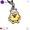 Chaveiro Pingente de Frango com Furo no Nariz Acrílico Camadas Dupla Face Desenho Animado Anime Jogo Periférico Acrílico Mochila Presente
