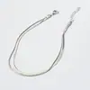 Pulseira Europeia e Americana de Prata Esterlina S925 de Camada Dupla Ossinho de Cobra para Mulheres, Simples, de Alto Padrão, Versátil, Nova Moda Pulseira Joia