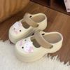 5.0 Zapatos Eva Elevados de Suela Gruesa Zapatos de Dos Usos Sandalias y Pantuflas de Moda para Mujer para Verano para Casa Interior y Exterior