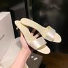 Versión de Piel de Vaca~Nuevo Estilo Zapatos de Tacón Alto de Seda Estilo Británico con Tacón de Gatito, Sandalias de Piel Genuina para Mujer, Estilo Verano
