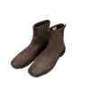 Botas Martin Retro Marrones de Tacón Grueso para Mujer, Nuevas Botas Individuales Primavera y Otoño 2025, Botas Delgadas de Gamuza, Botas Cortas Estilo Coreano