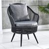 Silla Nórdica de Exterior con Respaldo para Balcón, Sencilla para Apartamento Pequeño, Ventanal, Cojín Suave, Combinación de Silla de Ratán, Juego de Mesa y Sillas de Ocio para Patio