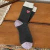 Calcetines Suxinaimin para Mujer Invierno Engrosados Calientes para Dormir Lindos Retro Bordados Lana Navideña Calcetines de Media Pantorrilla