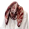 Pañuelo Cuadrado Grande Artístico Fresco Estilo Coreano Imitación Seda, Chal Estampado Retro, Bufanda para el Cuello, Bufanda para Mujer con Patrón de Espiga, Pañuelo para la Cabeza