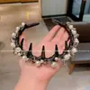 Diadema Elegante de Perlas y Cristales Estilo Coreano para Mujer, Nueva Diadema de Uso Diario de Punta Alta, Pinza para el Cabello, Goma para el Cabello, Accesorio para el Cabello