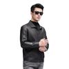 Casaco de Pele de Ovelha Top Haining Casaco Fino de Couro Genuíno Slim-Fit Lapela Curto Primavera e Outono Jaqueta de Couro para Motociclista