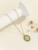 Collar para Mujer Cruz de Oriente Medio Transfronterizo Nuevo Estilo Producto de Origen Cobre Microincrustado Circonita Color Moda Joyería Lujo Ligero (Zircón de Color Aleatorio)
